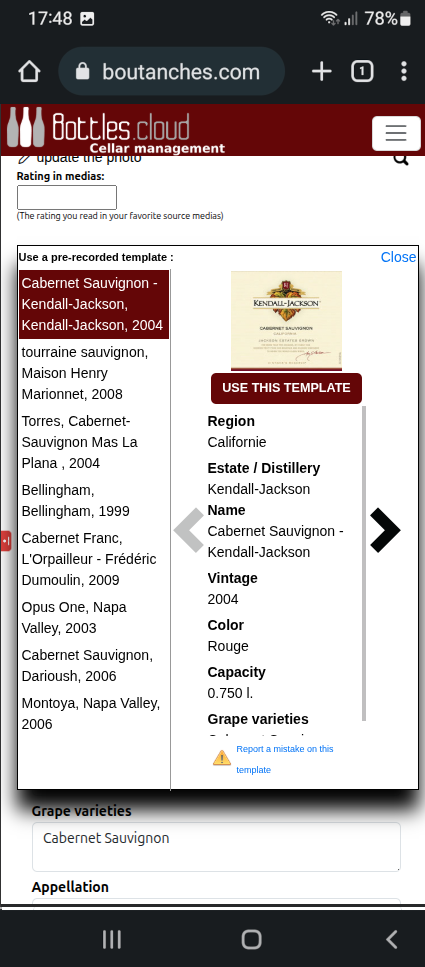 Proposal of pre-recorded templates This is a screenshot, please click to go to the next screen.